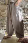Inga Stretch Poplin Cotton Barrel Pant Earth